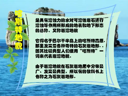 岩溶地貌概况PPT课件