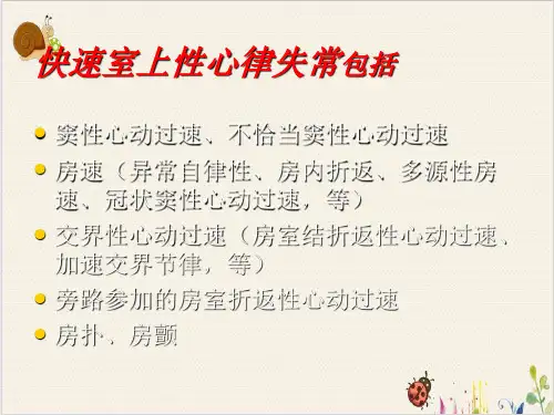 窄QRS心动过速的诊断与鉴别诊断PPT.