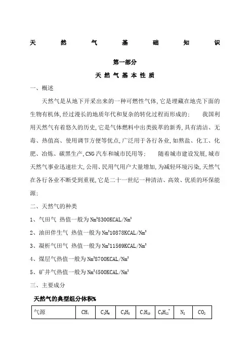 天然气基础知识