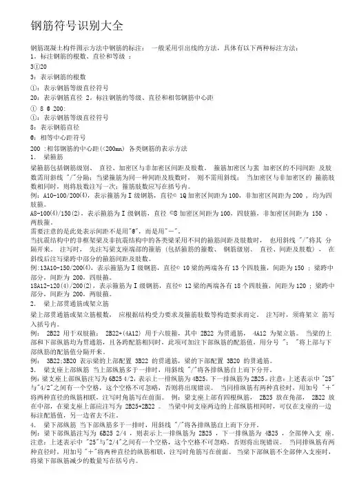 最全钢筋符号识别大全