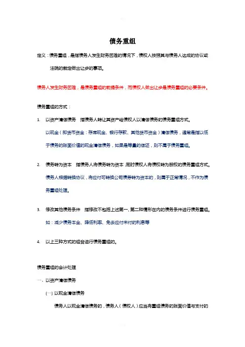 十五章-债务重组