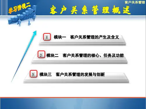 客户关系管理(西财)学习情境2