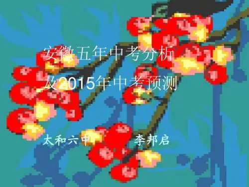 李邦启2015安徽中考语文及中考语文复习