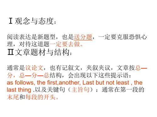 高中英语阅读表达答题技巧