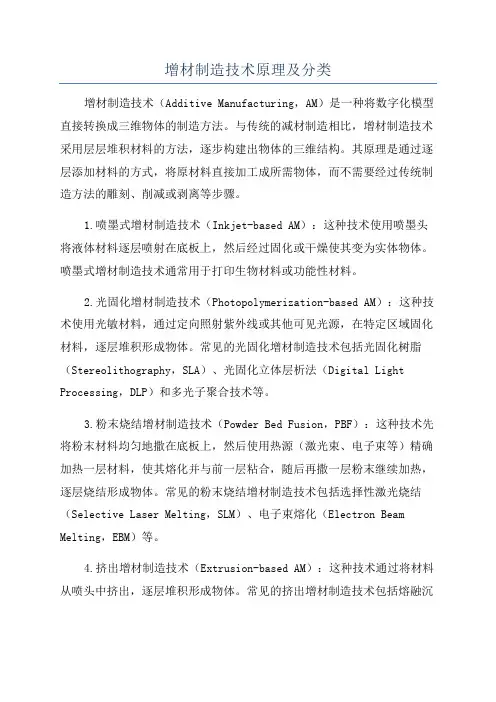 增材制造技术原理及分类