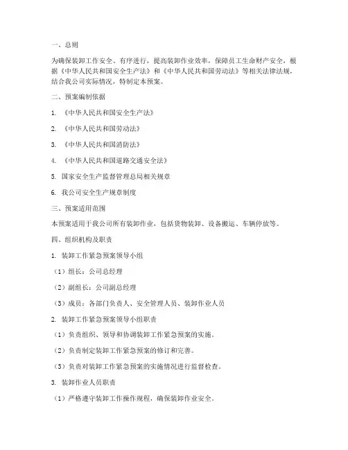 装卸工作紧急预案