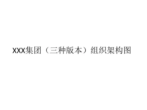公司组织构图(几种版)