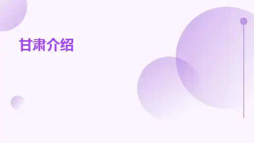 甘肃介绍ppt