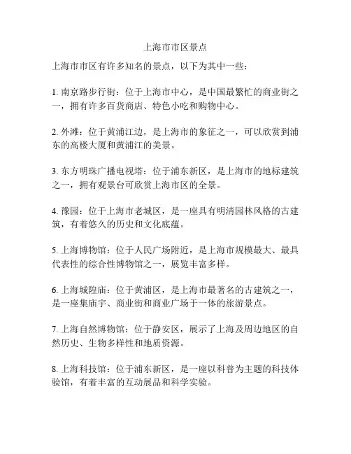上海市市区景点