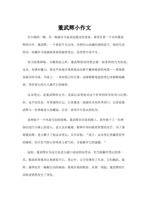 【学前教育】董武辉小作文