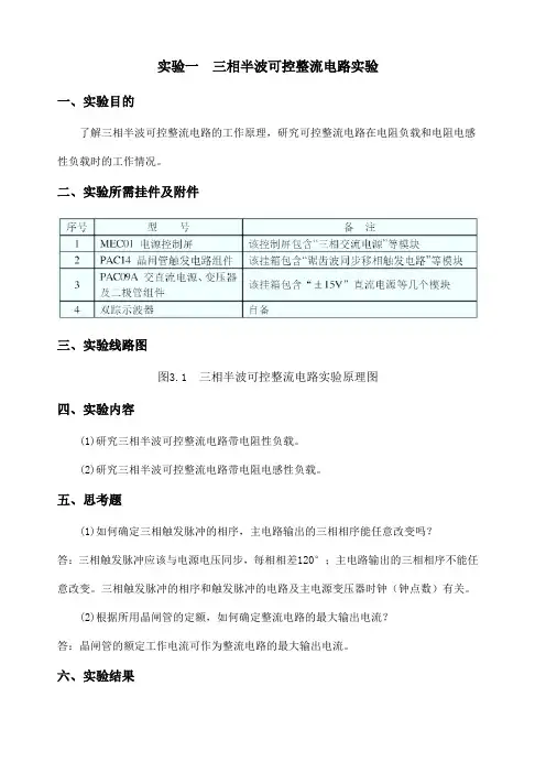上海大学电力电子实验报告