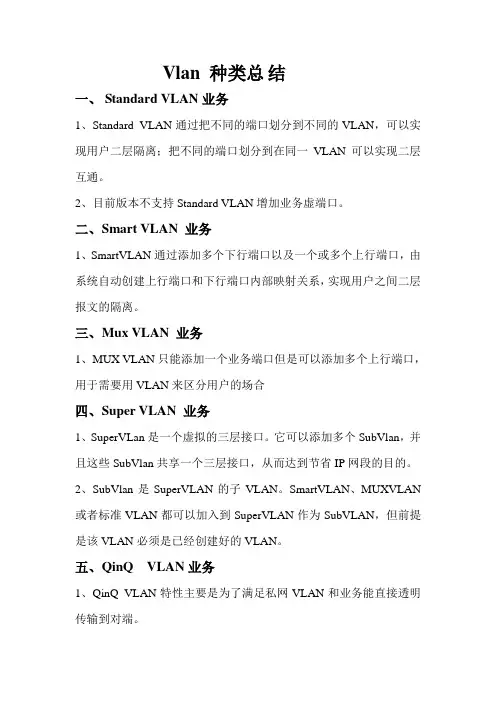 vlan种类总结