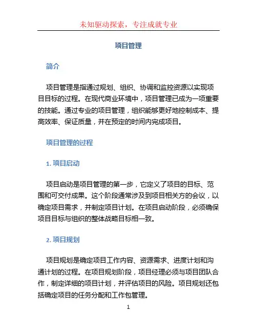 项目管理文档
