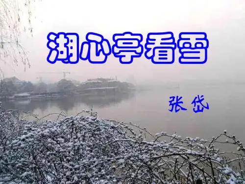 《湖心亭看雪》ppt课件