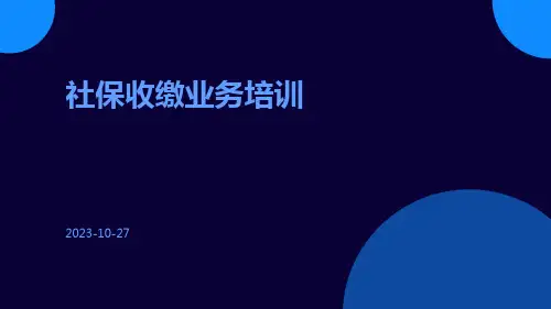 社保收缴业务培训