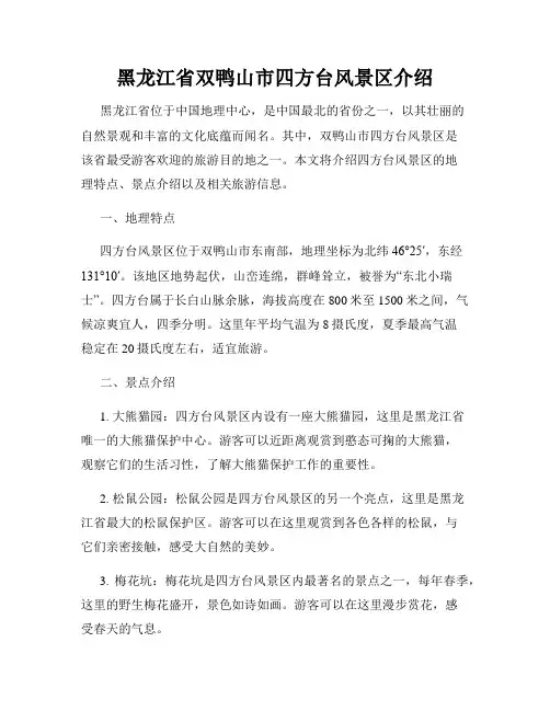 黑龙江省双鸭山市四方台风景区介绍