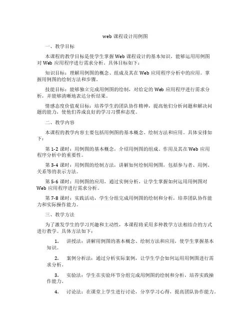 web课程设计用例图