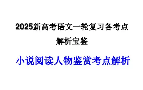 专题03小说阅读鉴赏人物考点解析(课件)-2025年新高考语文一轮复习各考点解析宝鉴