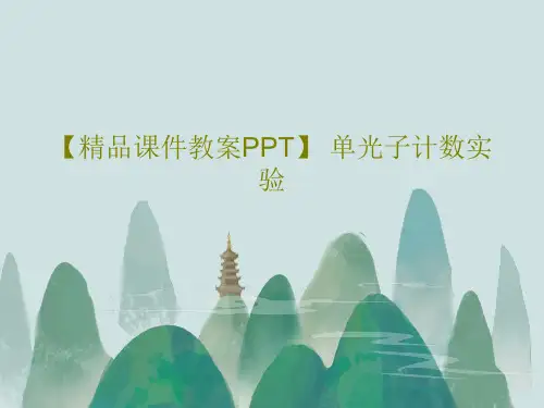 【精品课件教案PPT】 单光子计数实验共21页