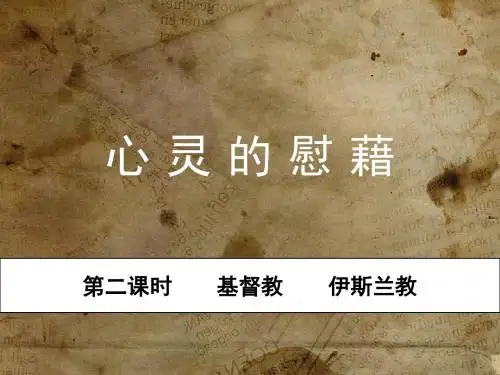 心灵的慰籍 第二课时