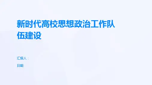 新时代高校思想政治工作队伍建设