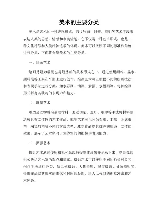 美术的主要分类