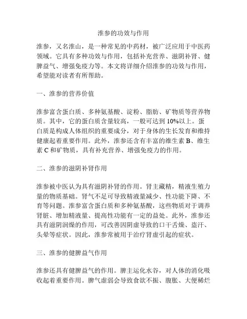 淮参的功效与作用