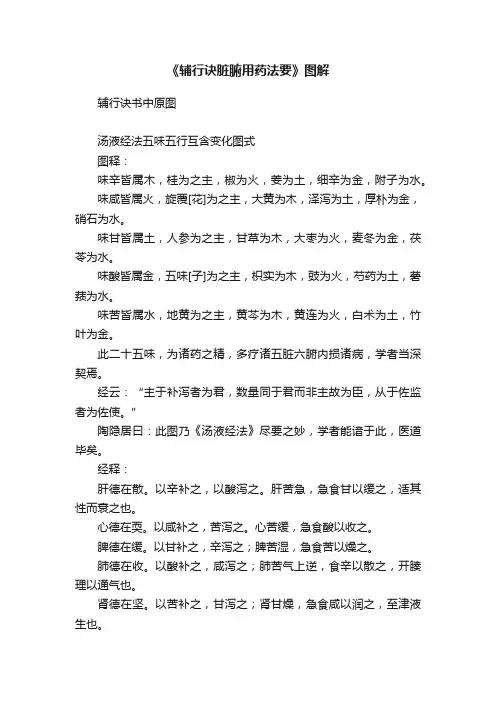 《辅行诀脏腑用药法要》图解