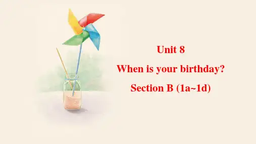 Unit8SectionB(1a_1d)课件人教版英语七年级上册