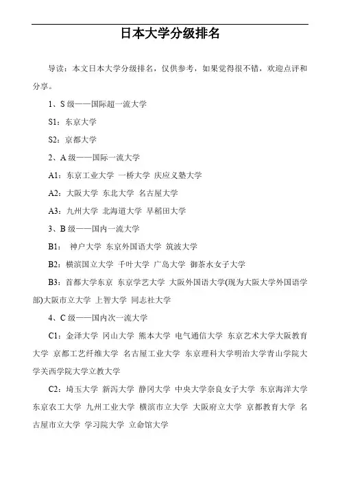 日本大学分级排名_3