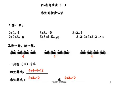二年级数学乘法的初步认识练习题ppt课件