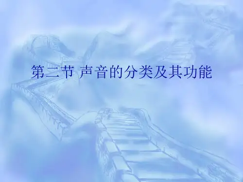 视听语言13声音的分类及其功能