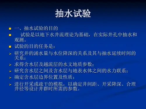 抽水试验