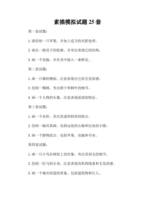 素描模拟试题25套