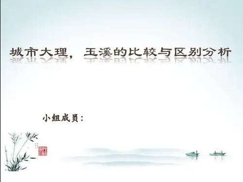 城市大理楚雄玉溪的比较和分析