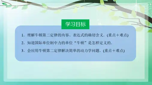 人教版牛顿第二定律公开课ppt课件