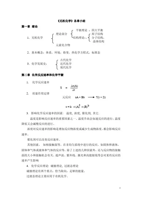 无机化学总结笔记