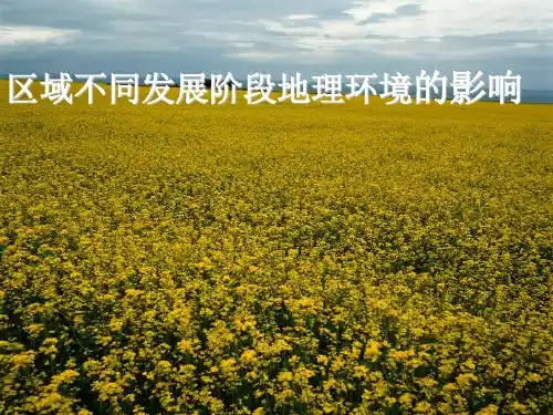 1.2 不同发展阶段对区域地理环境的影响-优质课件