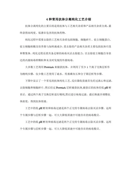 4种常用抗体分离纯化工艺介绍