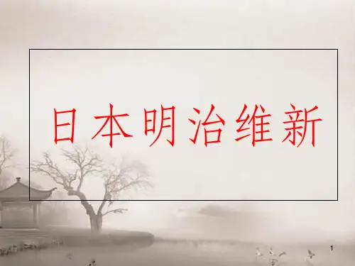 上海市高中历史 第五单元 资本主义世界体系的形成 第17课 日本明治维新课件 华东师大版第四册