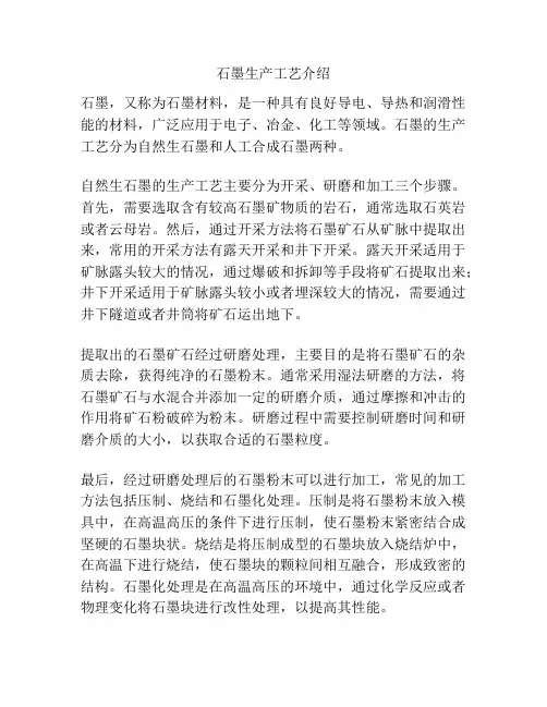 石墨生产工艺介绍