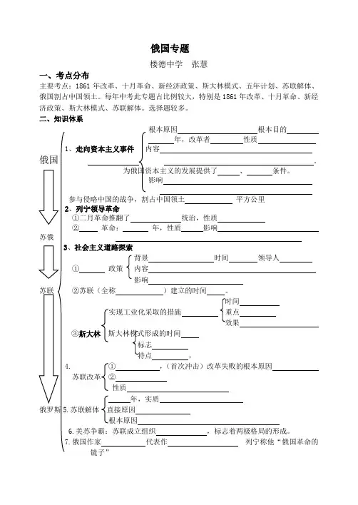 俄国专题复习