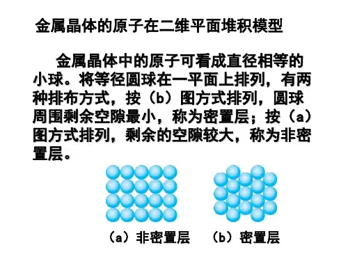 高二化学物质结构 金属晶体的堆积方式(共31张PPT)