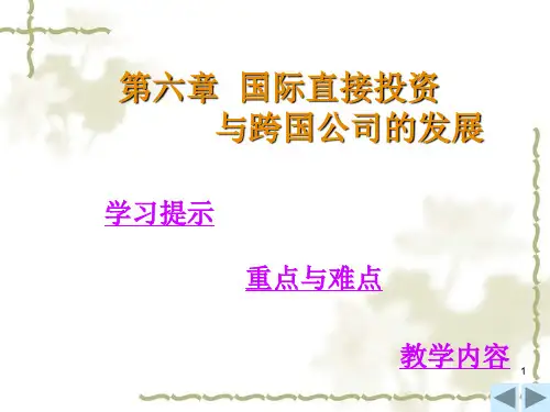 第6章国际直接投资与跨国公司的发展(世界经济概论-吉