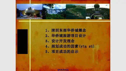 旅游项目案例分析以深圳东部华侨城为例实用教案