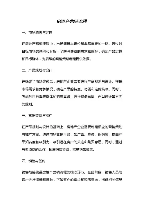 房地产营销流程