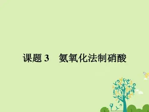 高中化学 1.3氨氧化法制硝酸课件 鲁科版选修2
