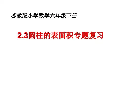 苏教版六年级数学下册2.3圆柱的表面积专题复习课件(共18张PPT)