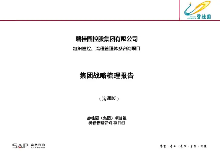 碧桂园集团战略梳理及绩效优化方案