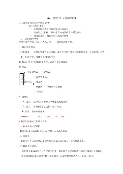 第一章制冷压缩机概述